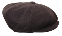 HT6363 - Herr Vintage Tweed Newsboy Peaky Blinders Keps - Brun/Vin
