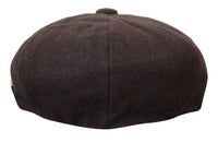HT6363 - Herr Vintage Tweed Newsboy Peaky Blinders Keps - Brun/Vin