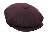 HT6363 - Herr Vintage Tweed Newsboy Peaky Blinders Keps - Brun/Vin