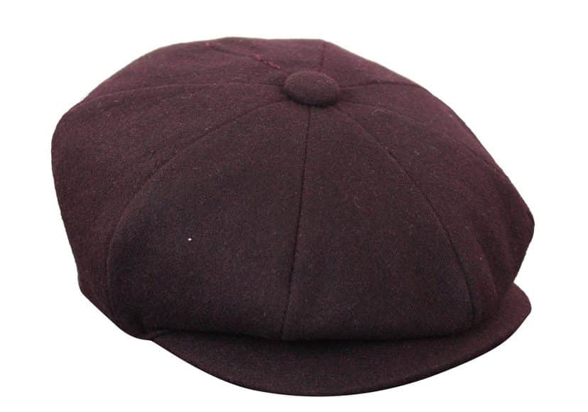 HT6363 - Herr Vintage Tweed Newsboy Peaky Blinders Keps - Brun/Vin