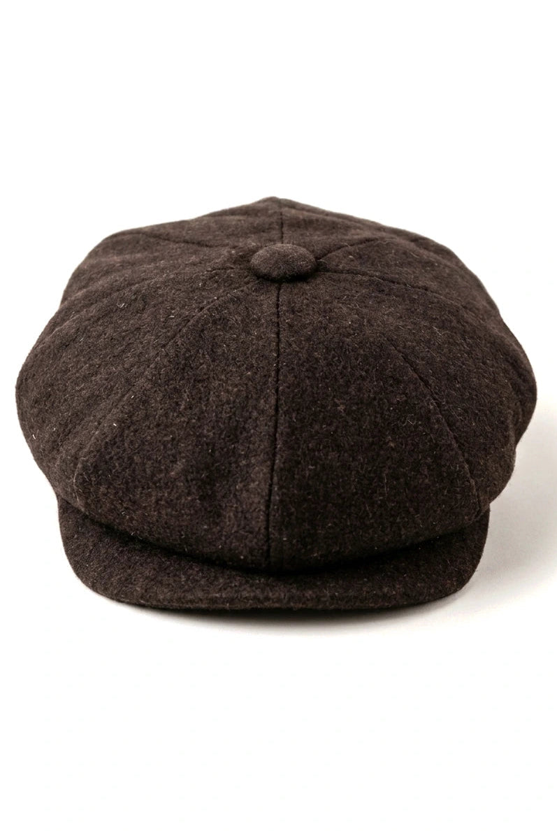 HT6363 - Herr Vintage Tweed Newsboy Peaky Blinders Keps - Brun/Vin