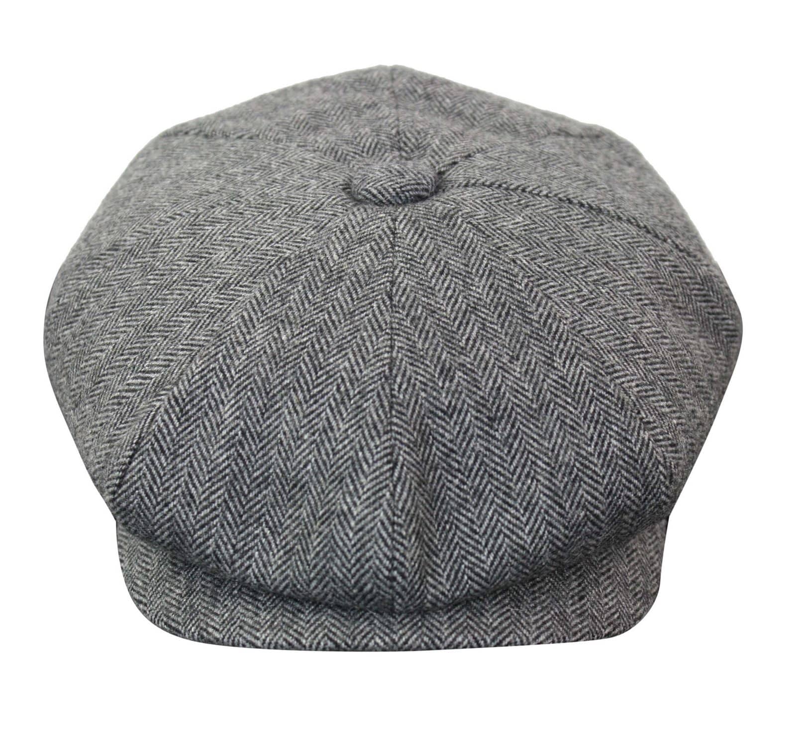 HT6364 - Herr Fiskbensmönstrad Tweed Newsboy Peaky Blinders Hatt