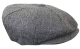 HT6364 - Herr Fiskbensmönstrad Tweed Newsboy Peaky Blinders Hatt