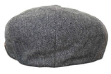 HT6364 - Herr Fiskbensmönstrad Tweed Newsboy Peaky Blinders Hatt