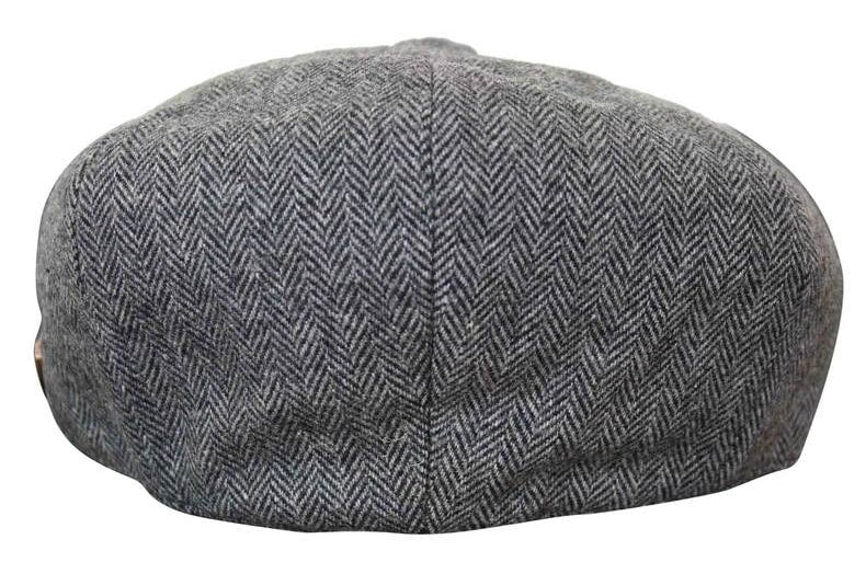 HT6364 - Herr Fiskbensmönstrad Tweed Newsboy Peaky Blinders Hatt