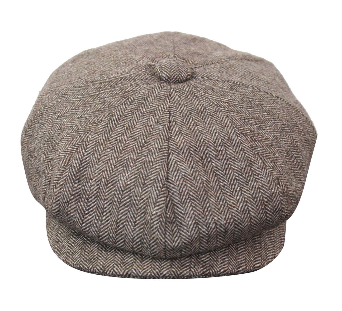 HT6364 - Herr Fiskbensmönstrad Tweed Newsboy Peaky Blinders Hatt