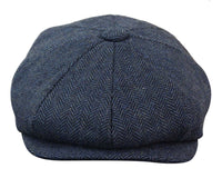 HT6364 - Herr Fiskbensmönstrad Tweed Newsboy Peaky Blinders Hatt
