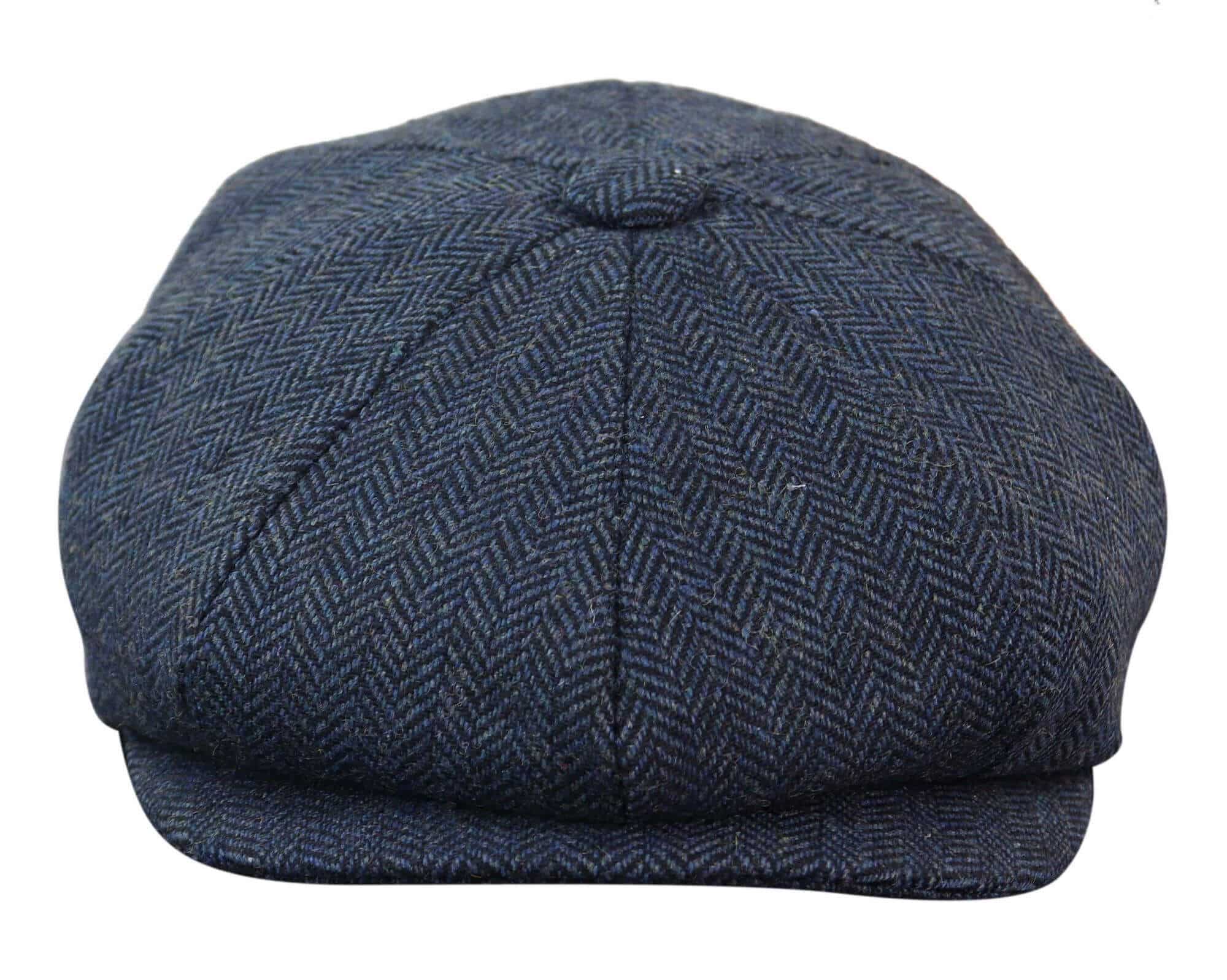 HT6364 - Herr Fiskbensmönstrad Tweed Newsboy Peaky Blinders Hatt