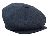 HT6364 - Herr Fiskbensmönstrad Tweed Newsboy Peaky Blinders Hatt