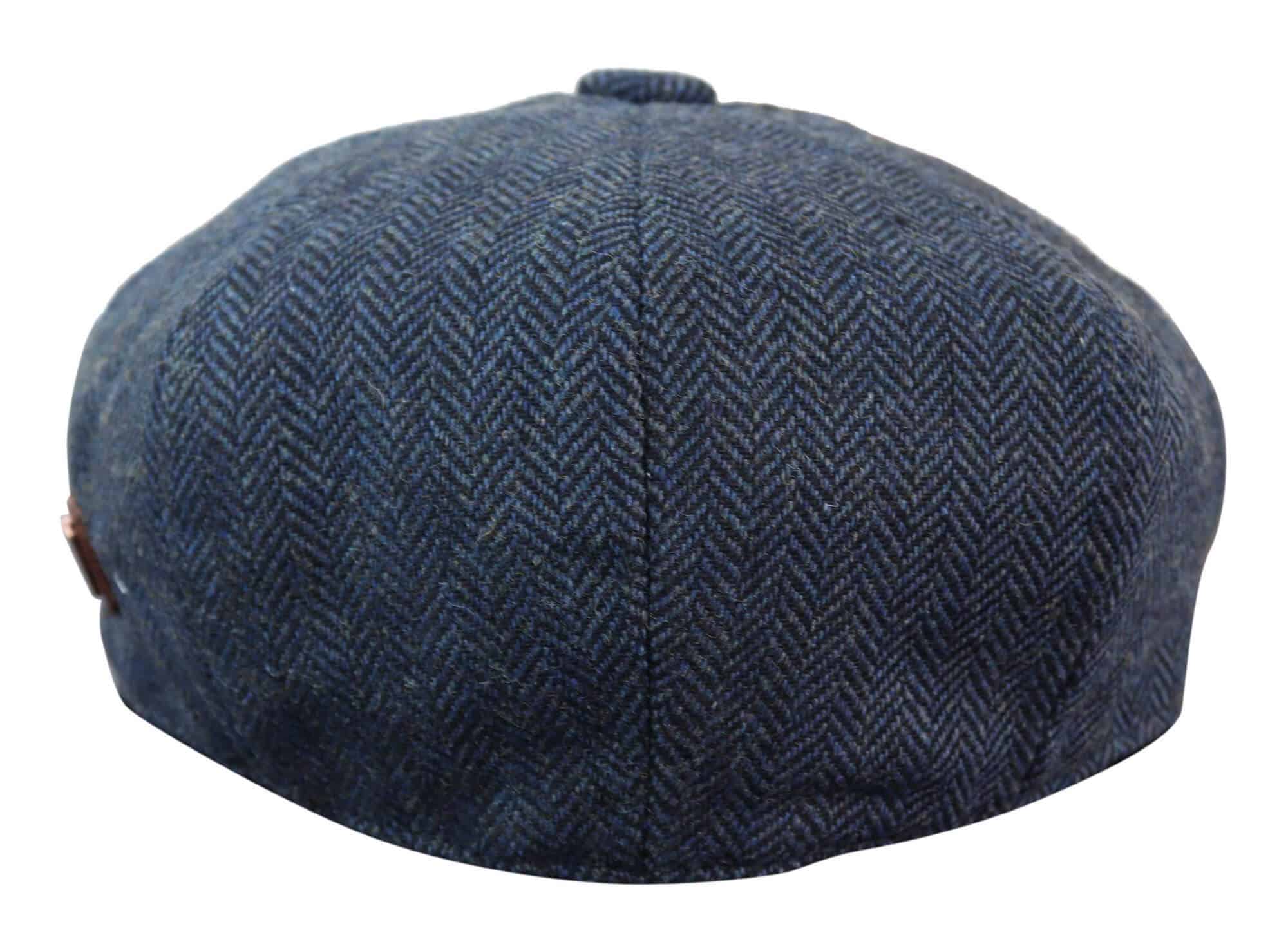 HT6364 - Herr Fiskbensmönstrad Tweed Newsboy Peaky Blinders Hatt