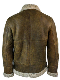 Infinity EK02 Herr Vintage Antik Sherling Fårskinn Krämfärgad Päls Flygvapnet Pilot RAF Jacka