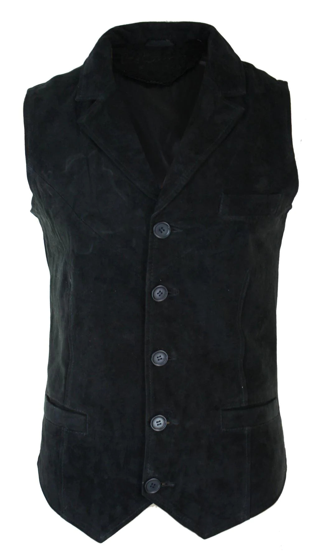 Herrväst i äkta mocka, svart, elegant casual, vintage, retro