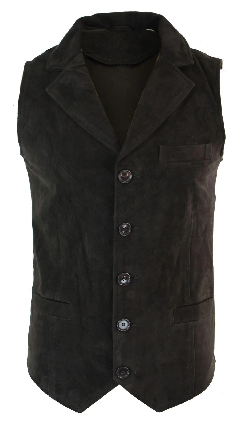 Herrväst i äkta mocka, brun, elegant casual, vintage, retro