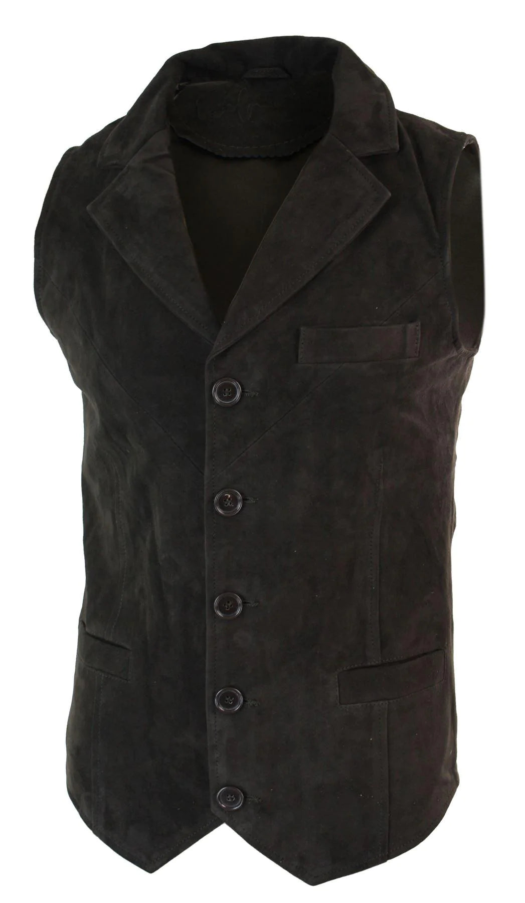 Herrväst i äkta mocka, brun, elegant casual, vintage, retro