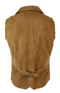 Herrväst i äkta mocka, brun, elegant casual, vintage, retro