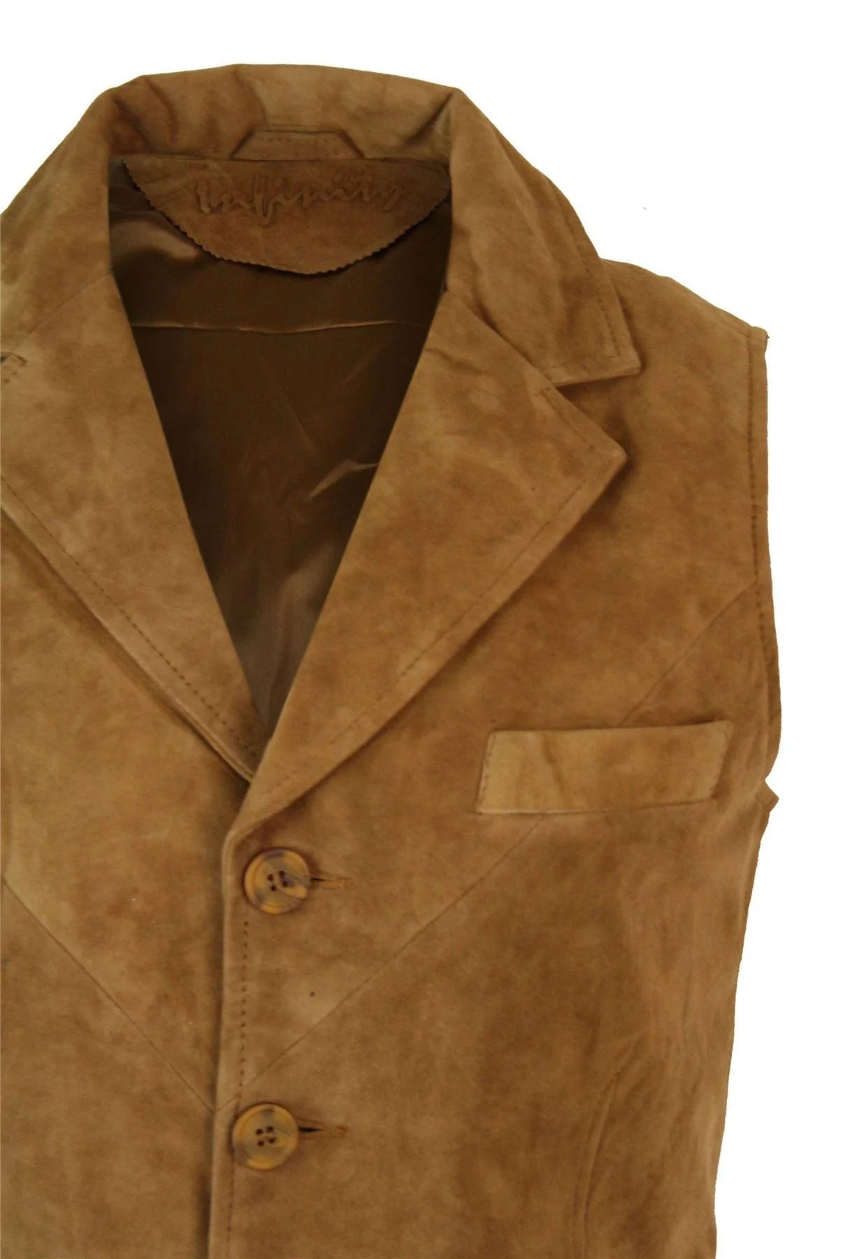 Herrväst i äkta mocka, brun, elegant casual, vintage, retro