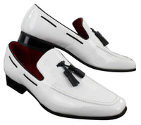 Herr Slip-On Lack Glänsande Tofs Loafers Läder Smart Casual