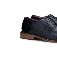 Barn Pojkar Äkta Läder Brogues Snörade Eleganta Formella Vintage Klassiska Peaky