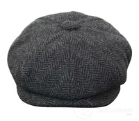 Barn Peaky Blinders Newsboy Tweed Fiskbensmönstrad 8 Panel Hatt