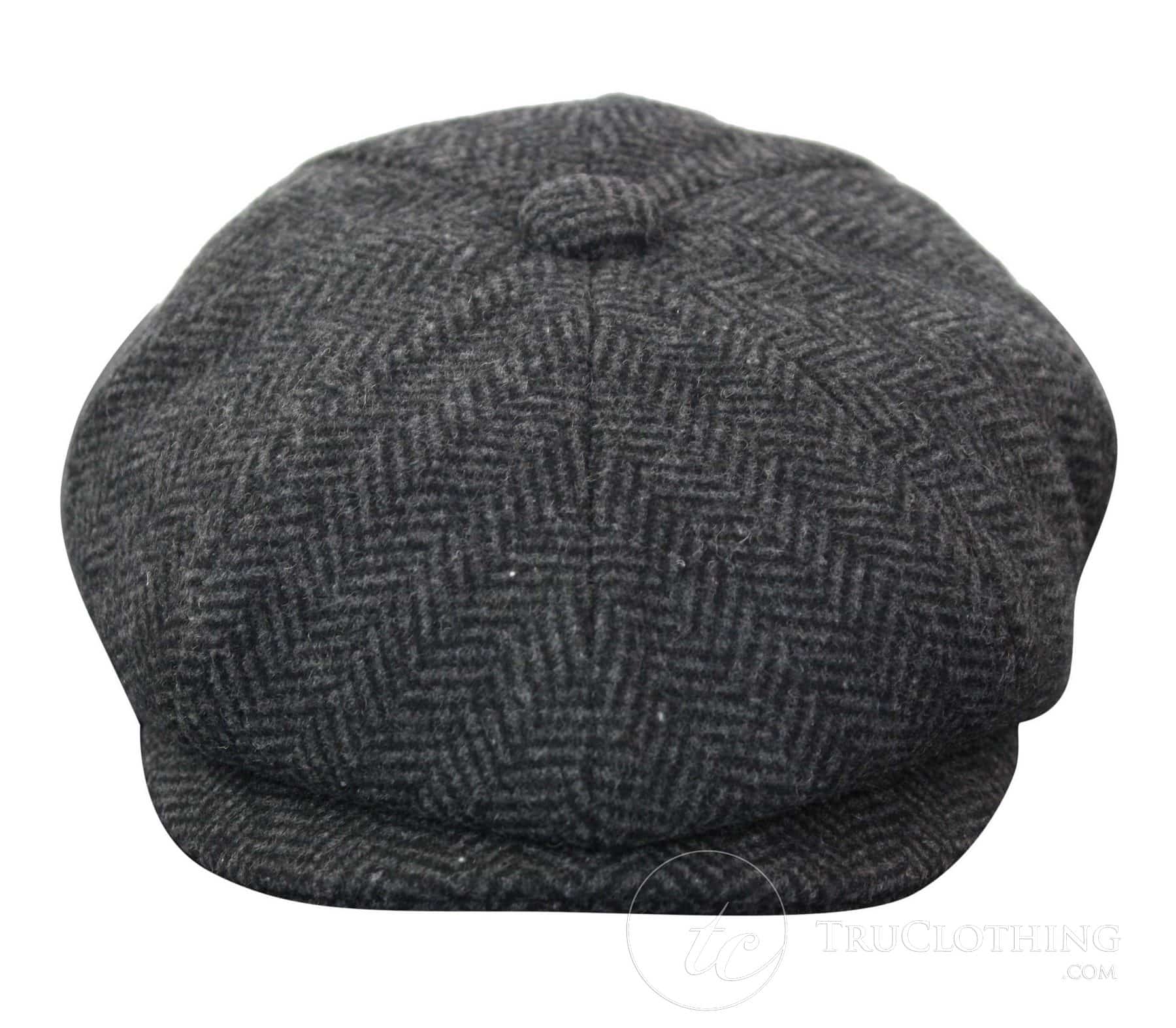 Barn Peaky Blinders Newsboy Tweed Fiskbensmönstrad 8 Panel Hatt