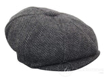 Barn Peaky Blinders Newsboy Tweed Fiskbensmönstrad 8 Panel Hatt