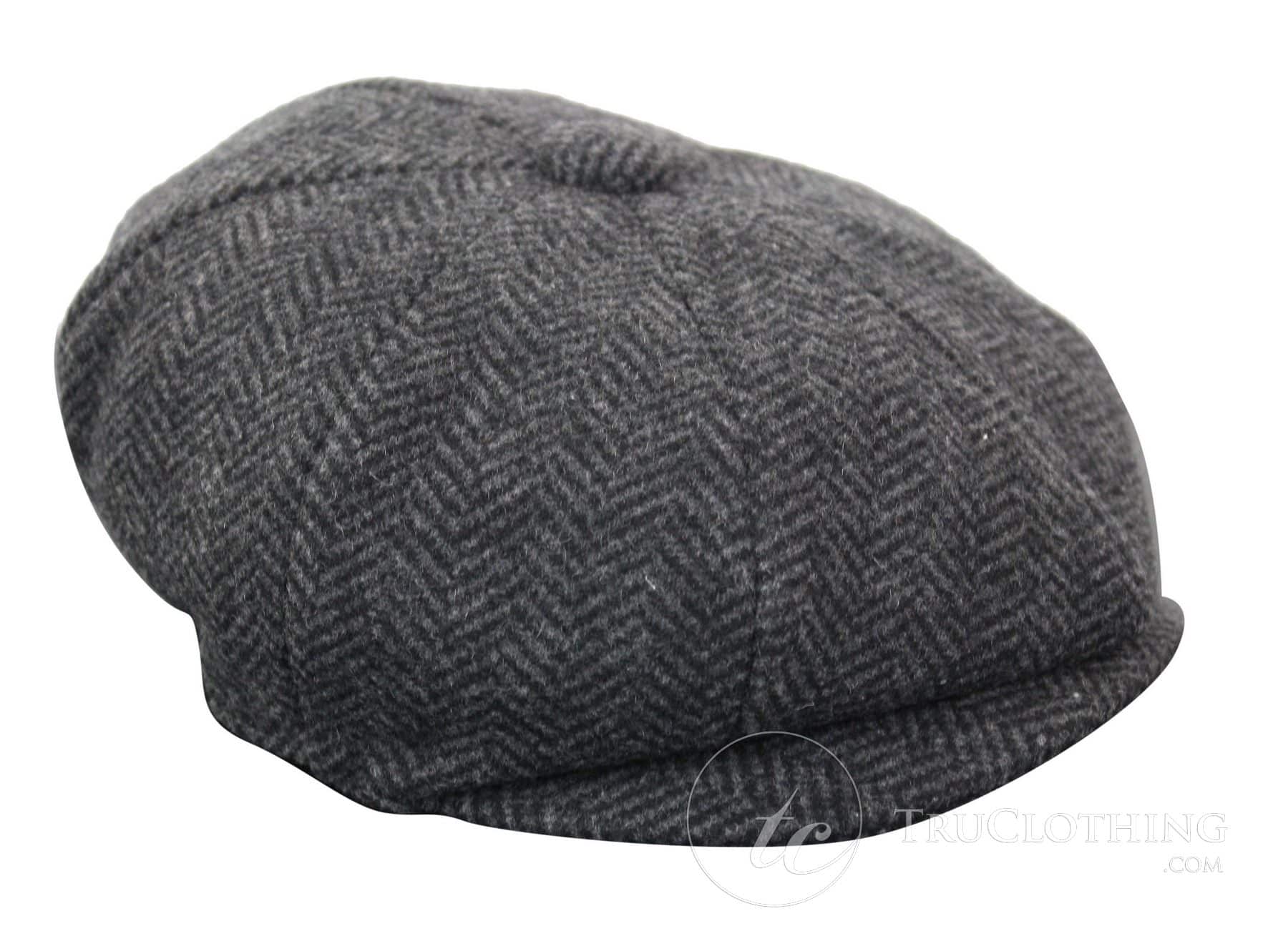 Barn Peaky Blinders Newsboy Tweed Fiskbensmönstrad 8 Panel Hatt