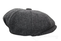 Barn Peaky Blinders Newsboy Tweed Fiskbensmönstrad 8 Panel Hatt