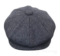 Barn Peaky Blinders Newsboy Tweed Fiskbensmönstrad 8 Panel Hatt