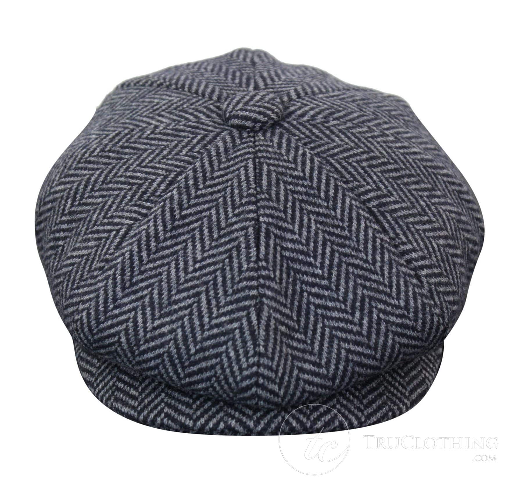 Barn Peaky Blinders Newsboy Tweed Fiskbensmönstrad 8 Panel Hatt