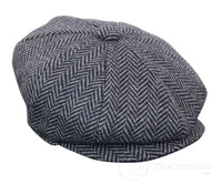 Barn Peaky Blinders Newsboy Tweed Fiskbensmönstrad 8 Panel Hatt