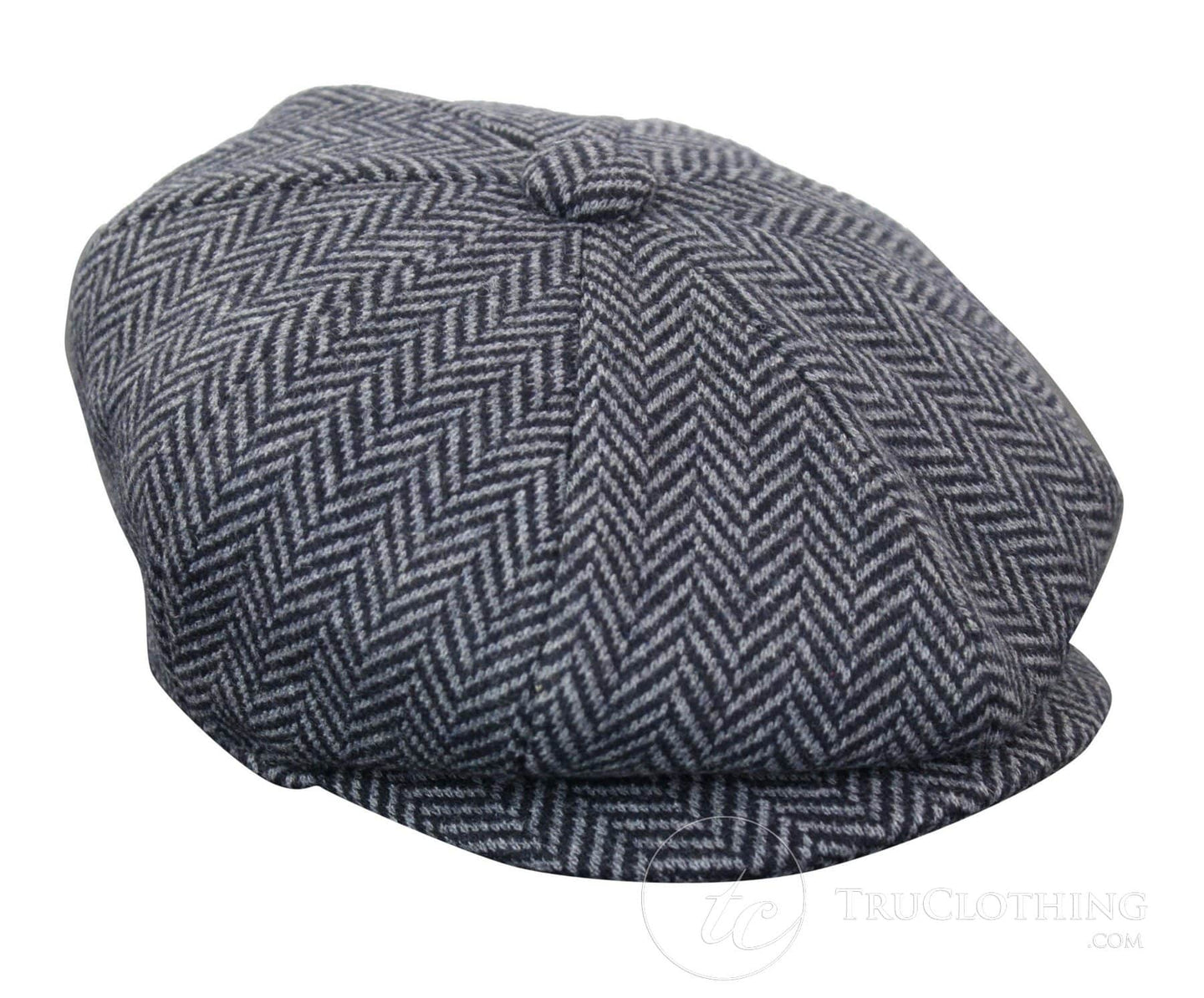 Barn Peaky Blinders Newsboy Tweed Fiskbensmönstrad 8 Panel Hatt
