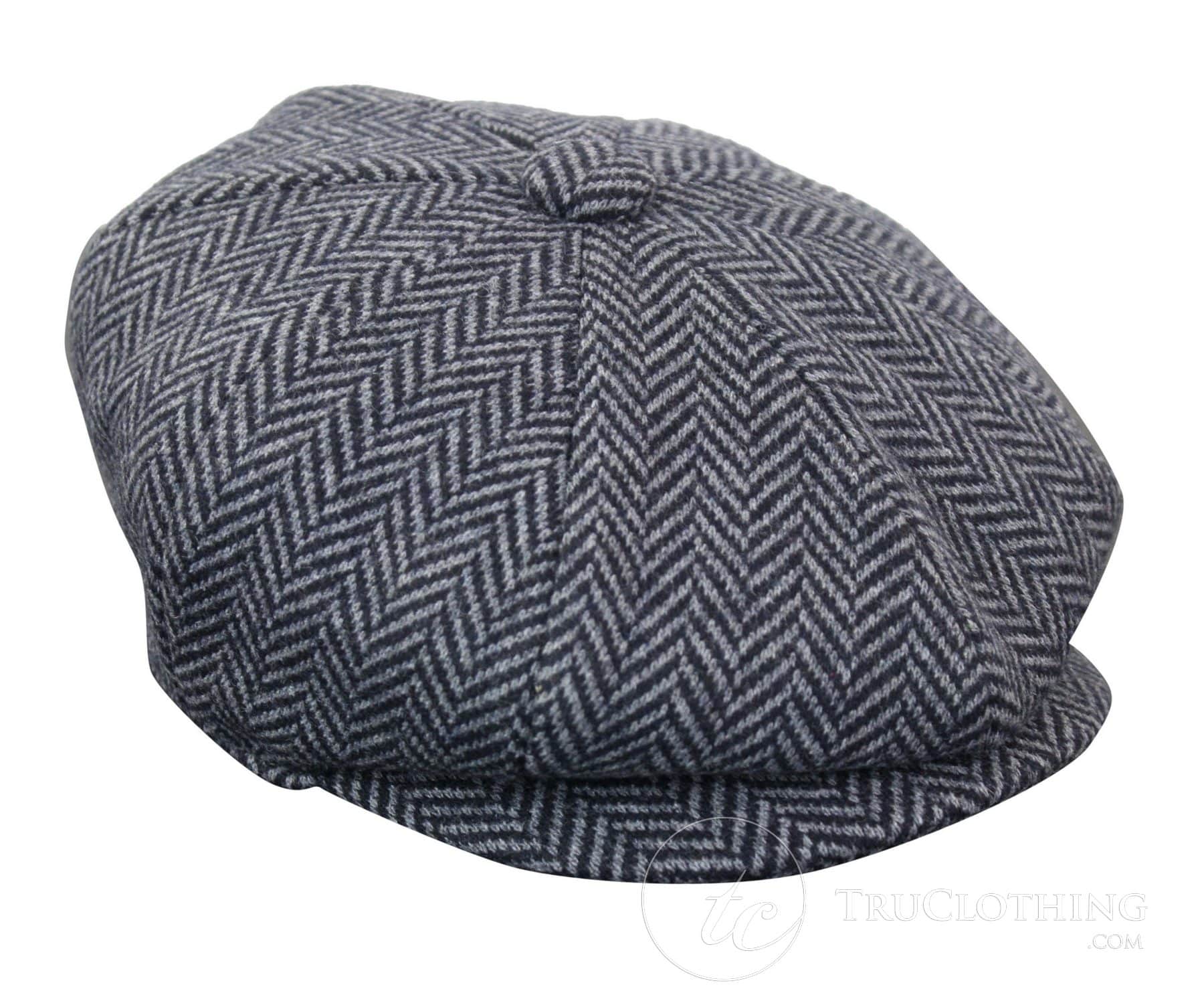 Barn Peaky Blinders Newsboy Tweed Fiskbensmönstrad 8 Panel Hatt