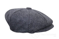 Barn Peaky Blinders Newsboy Tweed Fiskbensmönstrad 8 Panel Hatt