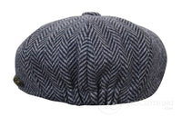 Barn Peaky Blinders Newsboy Tweed Fiskbensmönstrad 8 Panel Hatt