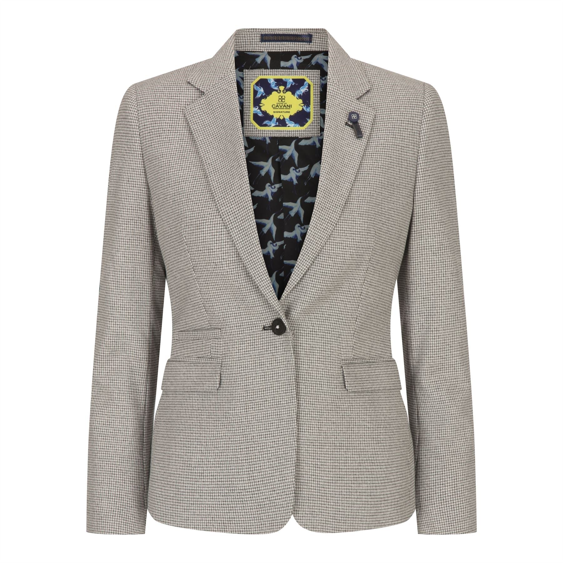 Dam Tweed Beige Kavaj Ull Klassisk Jaktjacka Vintage 1920-tals Retro