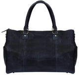 Äkta Läder Vintage Handbagageväska - Svart