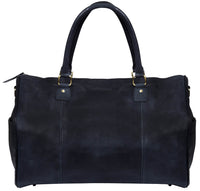 Äkta Läder Vintage Handbagageväska - Svart