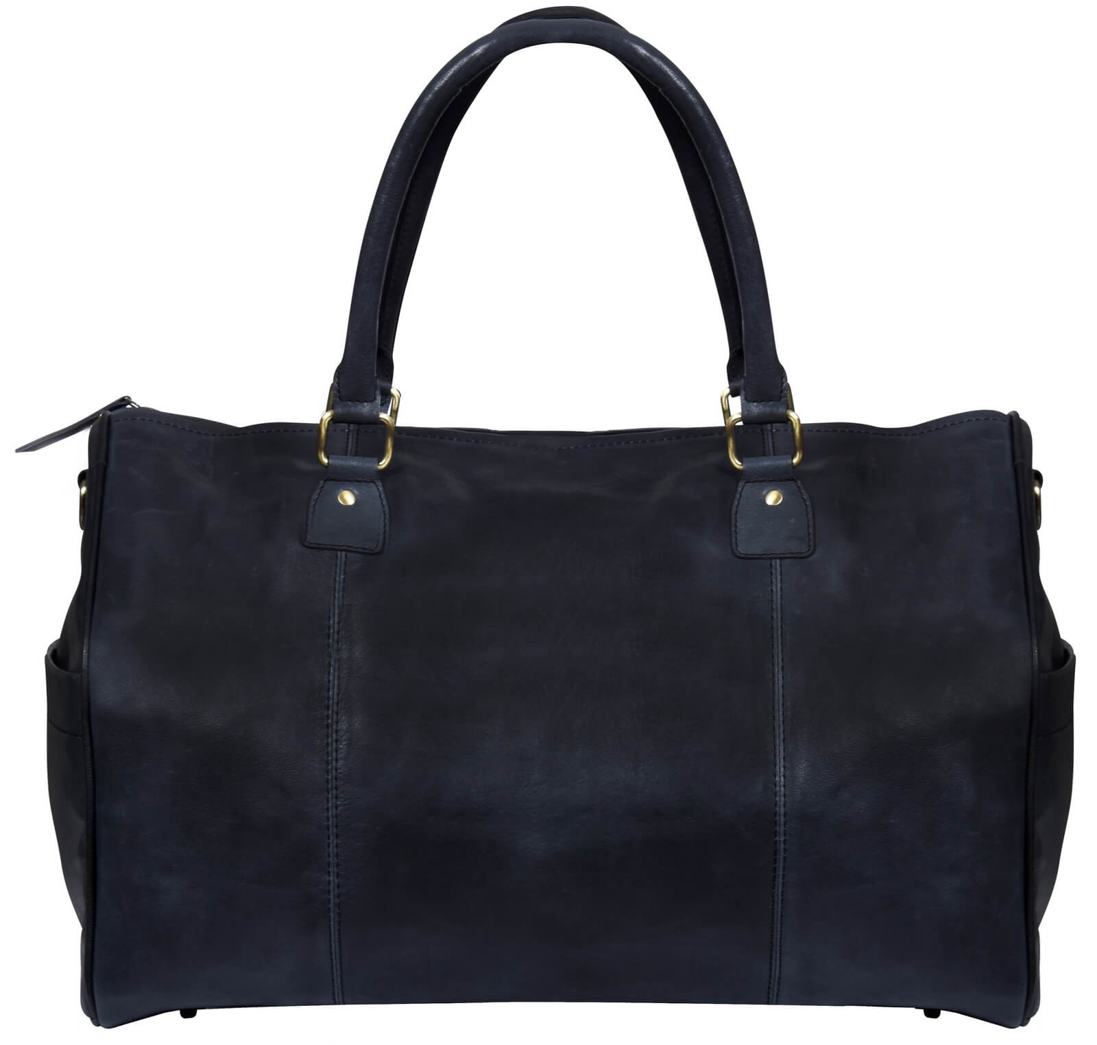 Äkta Läder Vintage Handbagageväska - Svart