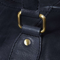 Äkta Läder Vintage Handbagageväska - Svart