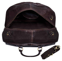 Äkta Läder Vintage Handbagageväska - Brun