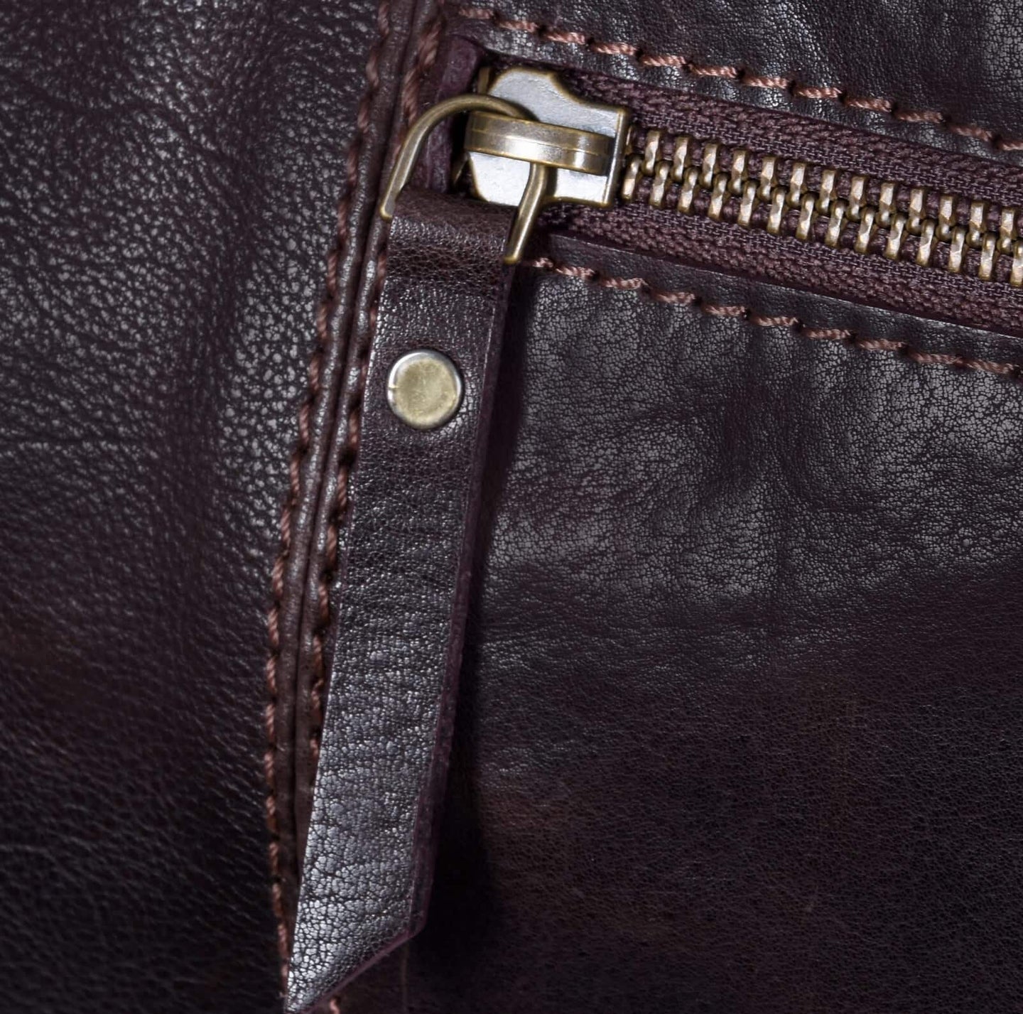 Äkta Läder Vintage Handbagageväska - Brun