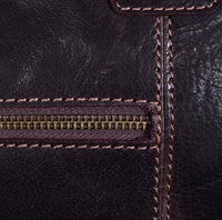 Äkta Läder Vintage Handbagageväska - Brun