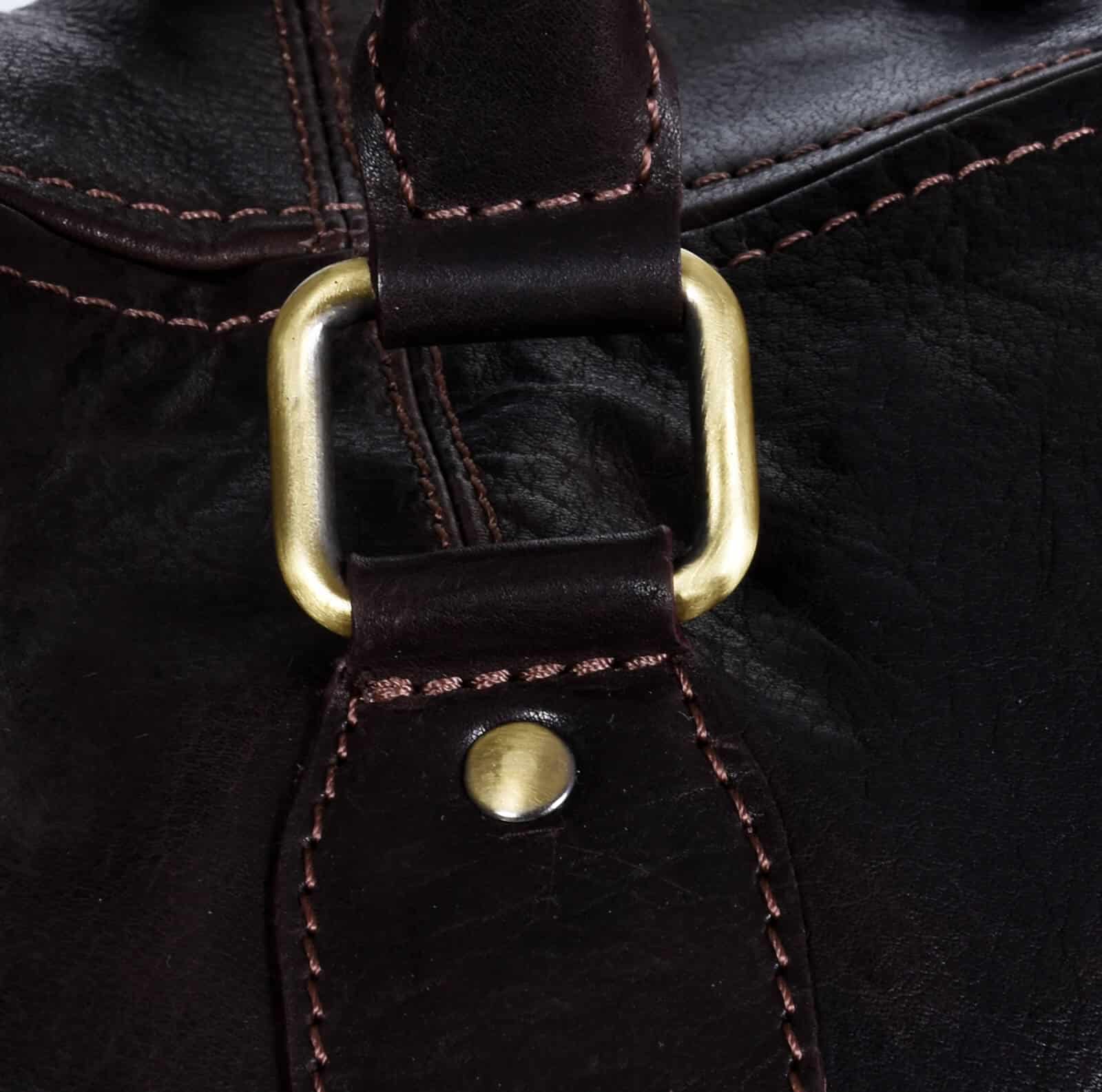 Äkta Läder Vintage Handbagageväska - Brun