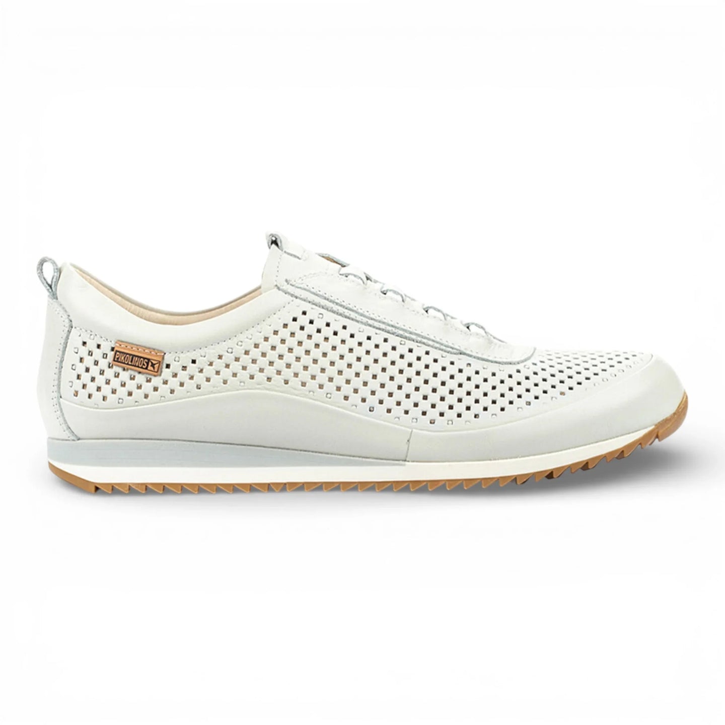 Liverpool - Vita slip-on-sneakers i läder med elastiska detaljer för män