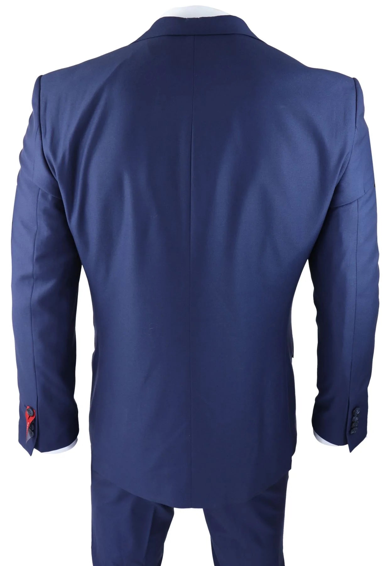 Herr Klassisk Marinblå 3-delad Kostym Slim Fit Vintage Retro Elegant Formell Bröllop