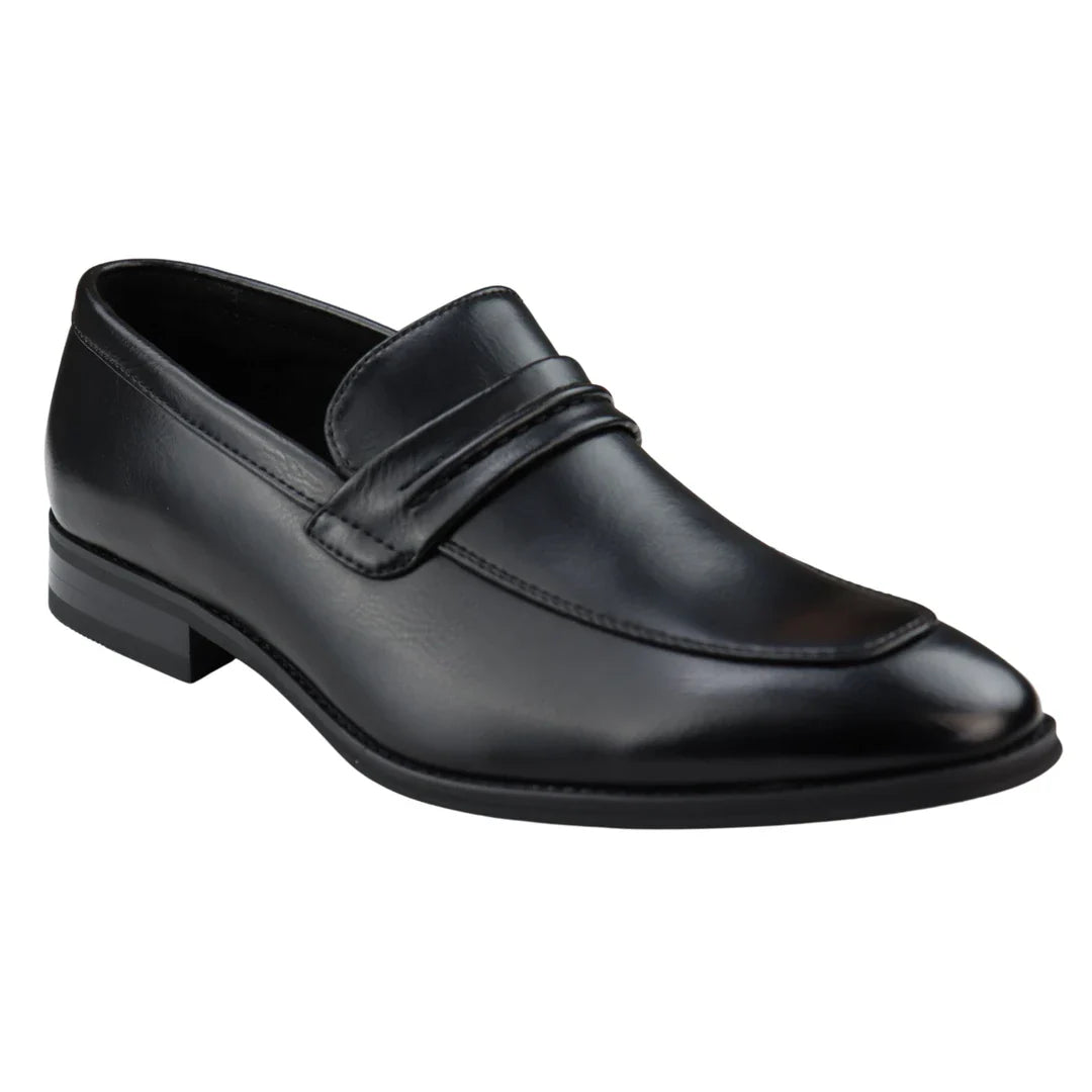 Herrmockasiner Svarta Loafers Skor Läderfodrade Slip On Eleganta Formella Skor