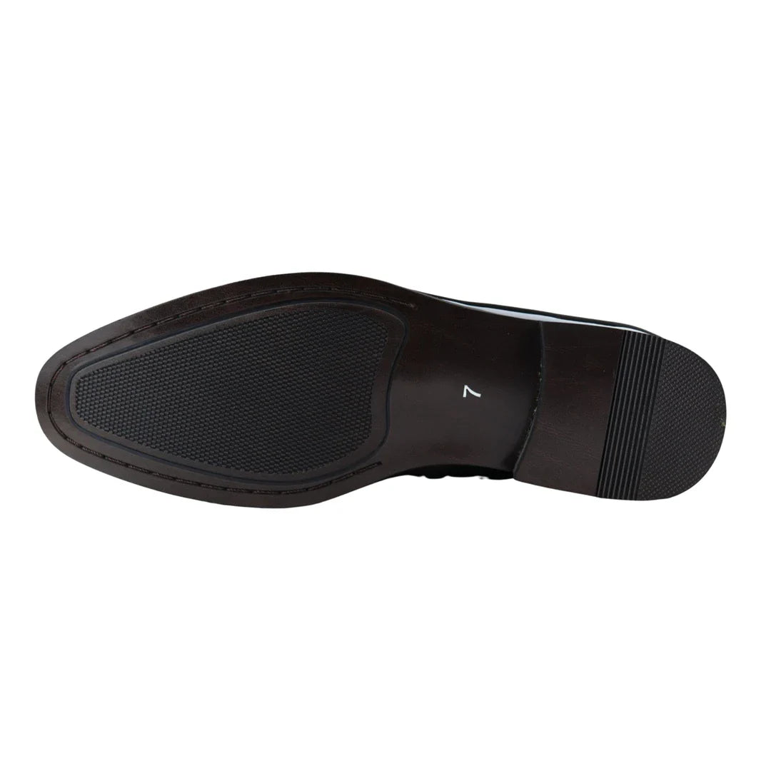 Herrmockasiner Svarta Loafers Skor Läderfodrade Slip On Eleganta Formella Skor