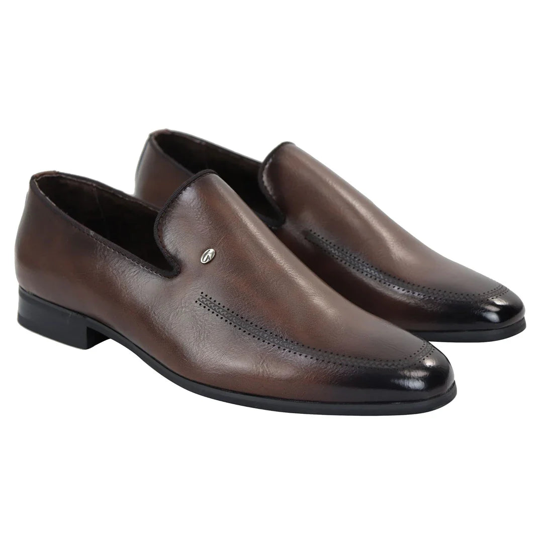 Herr Slip On Bruna Loaferskor