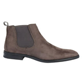 Herr slip-on grå mockafodrade chelseaboots