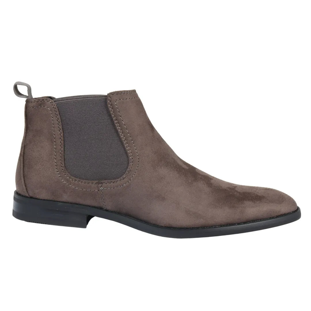 Herr slip-on grå mockafodrade chelseaboots